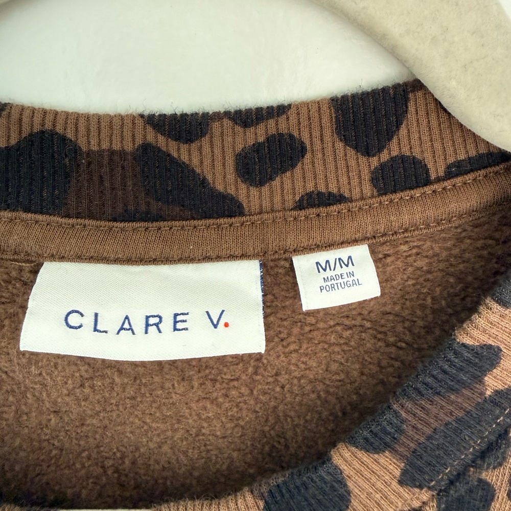 Clare V. Oversized Sweatshirt - Leopard - Picture 3 of 3